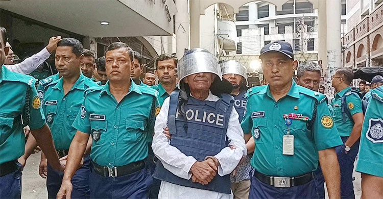 Former Justice Shamsuddin Chowdhury Manik Shown Arrested in Six Murder Cases in Dhaka